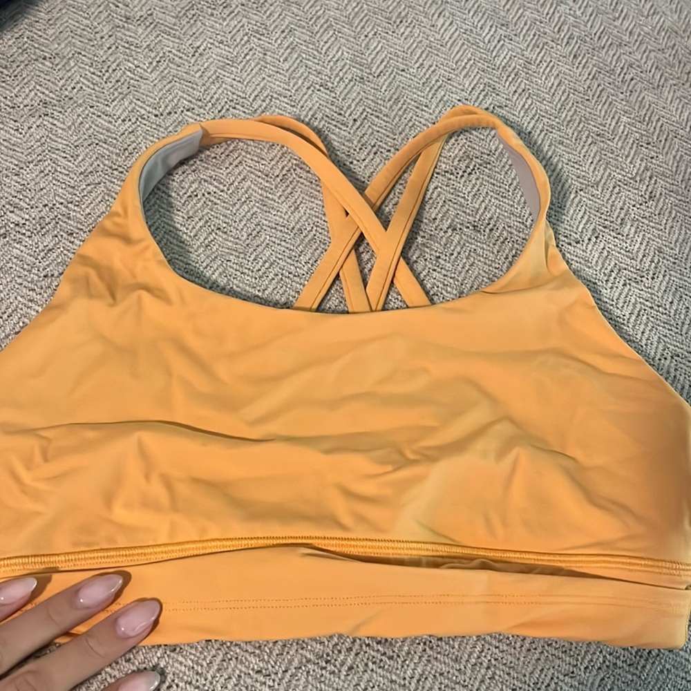 Lululemon orange sports bra